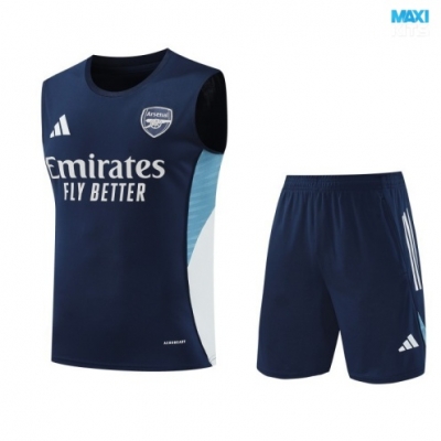 Camiseta futbol Entrenamiento Sin Mangas Arsenal + Pantalón Corto 2025/26 Azul marino/Blanco/Azul