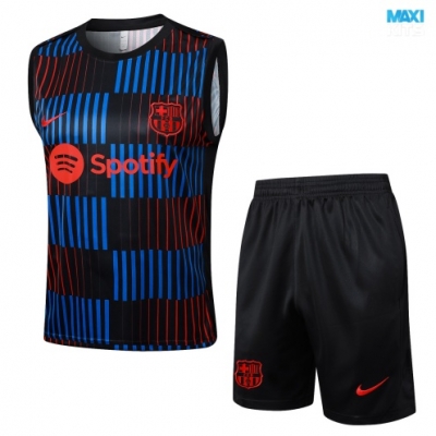 Camiseta futbol Entrenamiento Sin Mangas Barcelona + Pantalón Corto 2024/25 negro