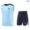 Camiseta futbol Entrenamiento Sin Mangas Francia + Pantalón Corto 2024/25 azul claro