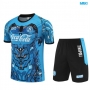 Camiseta futbol Napoli + Pantalón Corto 2025/26 Azul claro/negro