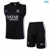 Camiseta futbol Entrenamiento Sin Mangas Paris PSG + Pantalón Corto 2024/25 negro