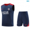 Camiseta futbol Entrenamiento Sin Mangas Paris PSG + Pantalón Corto 2024/25 Azul marino