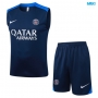 Camiseta futbol Entrenamiento Sin Mangas PSG + Pantalón Corto 2025/26 Azul marino/Azul