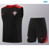 Camiseta futbol Entrenamiento Sin Mangas Portugal + Pantalón Corto 2024/25 negro