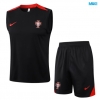 Camiseta futbol Entrenamiento Sin Mangas Portugal + Pantalón Corto 2024/25 negro