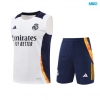 Camiseta futbol Entrenamiento Sin Mangas Real Madrid + Pantalón Corto 2024/25 Blanco