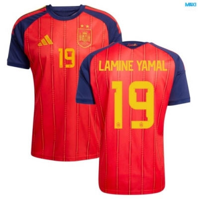 Maxikits Hacer Camisetas futbol Espana Primera Lamine Yamal 2 estrellas 2026/27 por mayor