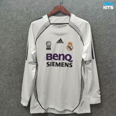 Camiseta futbol Retro Real Madrid Primera Manga Larga 2006-07