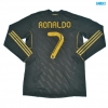 Camiseta futbol Retro Real Madrid Segunda Manga Larga Negro 7 Ronaldo 2011-12