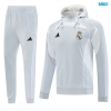 Chaqueta Chandal Con Capucha Real Madrid 2025/26 Blanco