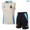 Camiseta futbol Entrenamiento Sin Mangas Argentina + Pantalón Corto 2024/25 de color crema