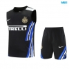 Camiseta futbol Entrenamiento Sin Mangas Inter Milan + Pantalón Corto 2025/26 negro/Azul/Blanco