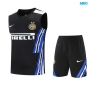 Camiseta futbol Entrenamiento Sin Mangas Inter Milan + Pantalón Corto 2025/26 negro/Azul/Blanco