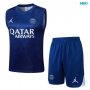 Camiseta futbol Entrenamiento Sin Mangas PSG + Pantalón Corto 2025/26 Azul