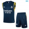 Camiseta futbol Entrenamiento Sin Mangas Real Madrid + Pantalón Corto 2024/25 Azul marino