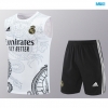 Camiseta futbol Entrenamiento Sin Mangas Real Madrid + Pantalón Corto 2024/25 Blanco