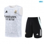 Camiseta futbol Entrenamiento Sin Mangas Real Madrid + Pantalón Corto 2025/26 Blanco/negro