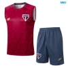 Camiseta futbol Entrenamiento Sin Mangas Sao Paulo + Pantalón Corto 2025/26 rojo/Gris