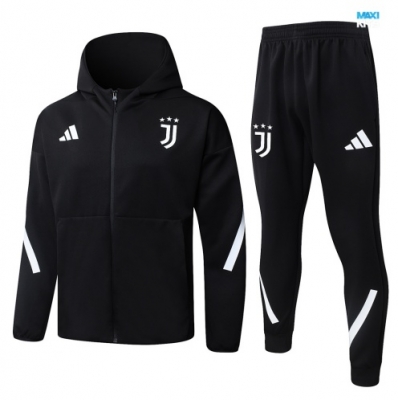 maxikits Chaqueta Chándal fútbol Con Capucha Juventus 2026/27 Negro k102