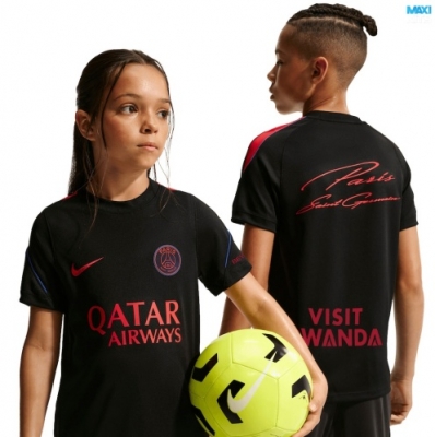 Maxikits Nuevas Camisetas futbol PSG Niño Pre-Match negro 2026/27 por mayor