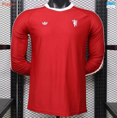 Camiseta de fútbol Versión Player Manchester United Manga Larga Retro Rojo 2026/27