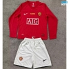 Camiseta futbol Retro Manchester United Niño Primera Manga Larga 2007-08