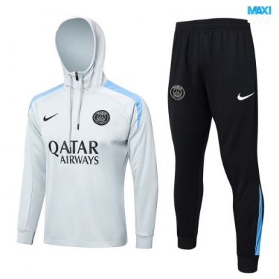 Chandal Con Capucha Paris PSG 2024/25 gris claro