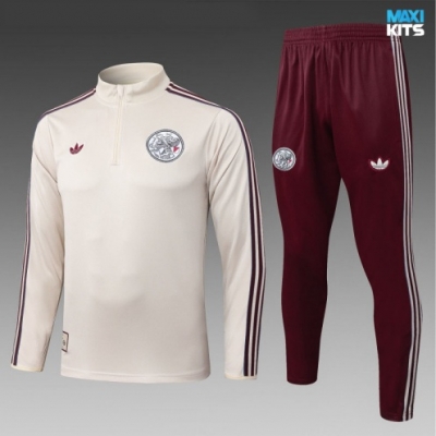 Chandal Ajax Niño 2025/26 Blanco/marrón