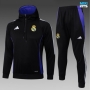 Chaqueta Chandal Con Capucha Real Madrid Niño 2025/26 negro/Blanco/Violeta