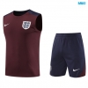 Camiseta futbol Entrenamiento Sin Mangas Inglaterra + Pantalón Corto 2024/25 marrón