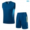 Camiseta futbol Entrenamiento Sin Mangas Juventus + Pantalón Corto 2025/26 Azul claro/amarillo