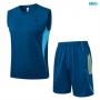 Camiseta futbol Entrenamiento Sin Mangas Juventus + Pantalón Corto 2025/26 Azul claro/amarillo