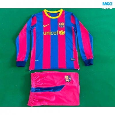 Camiseta futbol Retro Barcelona Niño Primera Manga Larga 2010-11