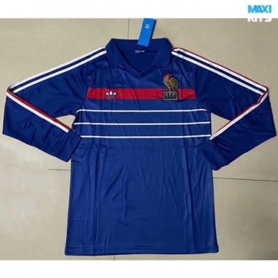 Camiseta futbol Retro Francia Primera Manga Larga 1984