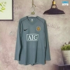 Camiseta futbol Retro Manchester United Portero Manga Larga Gris 2007-08