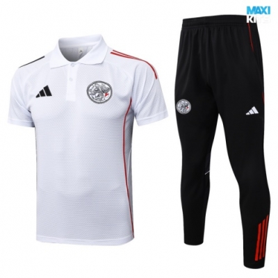 Camiseta futbol Polo Ajax 2025/26 Blanco/negro/rojo