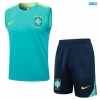 Camiseta futbol Entrenamiento Sin Mangas Brasil + Pantalón Corto 2024/25 azul