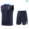 Camiseta futbol Entrenamiento Sin Mangas Francia + Pantalón Corto 2024/25 azul
