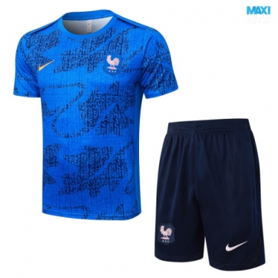 Camiseta futbol Francia + Pantalón Corto 2025/26 Azul/negro