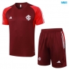 Camiseta futbol Internacional + Pantalón Corto 2024/25 rojo granate