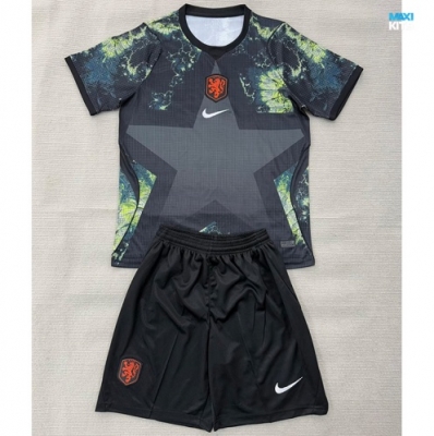 maxikits Camiseta futbol Países Bajos Niño Manga Larga Negro 2026/27