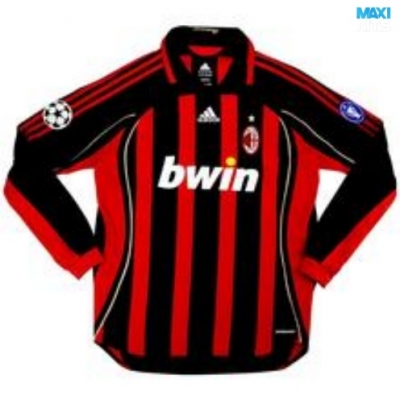 Camiseta futbol Retro AC Milan Primera Manga Larga 2006-07