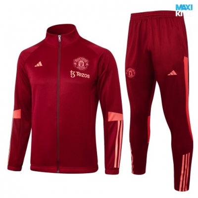 Chaqueta Chandal Manchester United 2024/25 rojo granate