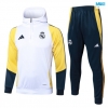 Chaqueta Chandal Con Capucha Real Madrid Niño 2024/25 Blanco