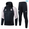 Chaqueta Chandal Con Capucha Real Madrid Niño 2024/25 gris oscuro