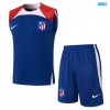 Camiseta futbol Entrenamiento Sin Mangas Atlético de Madrid + Pantalón Corto 2024/25 azul