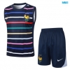 Camiseta futbol Entrenamiento Sin Mangas Francia + Pantalón Corto 2024/25 Azul marino