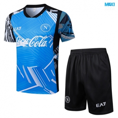 Camiseta futbol Napoli + Pantalón Corto 2025/26 Azul/negro