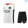 Camiseta futbol Entrenamiento Sin Mangas PSG + Pantalón Corto 2025/26 Blanco/negro/Rosa