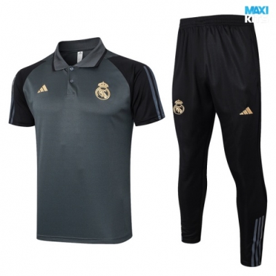 Camiseta futbol Polo Real Madrid 2024/25 gris